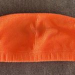 Good American Always Fits Bandeau Swim Top Crinkle Orange Cream Photo 1