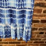 BeachLunchLounge Coley Aegean Tie Dye Mini Tiered Dress Women's Size Large Photo 3