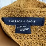 American Eagle  MEDIUM Womens Yellow Knit Soft Long Sleeve V Neck Crop Sweater Photo 5