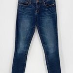 Lucky Brand  Sofia skinny dark wash raw hem low rise size 0/25 coastal nautical Photo 0