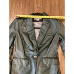 Veronica Beard  Hollis Emerald Faux Vegan Leather Dickey Jacket Blazer Size 4 Photo 7
