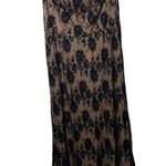 Tadashi Shoji  Black Lace & Nude Off The Shoulder Long Evening Gown Sz. 16 Photo 0