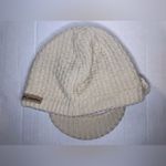 Columbia Women’s Gray Cable Knit Button Ski Brim Hat Crochet Cap Beanie Winter Photo 5