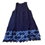 Maeve $168 Anthropologie Festivity Swing Dress BLUE Size 12 Fringe Sequins NWT Photo 5