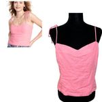 Old Navy  Pink Linen Blend Tie Shoulders Blouse Size XL Photo 1