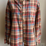 Jones New York  Sport 100% Cotton Flannel Plaid Button Down Shirt Photo 0
