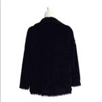 Madison Jacket Black Faux Fur Tipped Fox Open Front Swing Jacket Coat Small Photo 3
