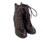 Soda  Womens Shoes Sz 9 Balboa Brown‎ Block Heel Combat Moto Boots Lug Sole Y2K Photo 2