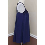 Alythea ModCloth Navy Blue Sheer Black Lace Yoke Cocktail Party Flowy Dress Photo 3