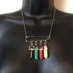 Boutique Reggae Safety Pin Necklace Photo 1