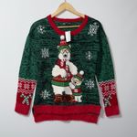 U.S sweaters Green Polar Bear Sequin Christmas sweater women’s size small Red Photo 0