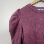 CeCe  Women's Wine Pink Ruffle Long Sleeve Pullover Sweater Sz 1X Babies Shimmery Photo 4