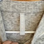 Athleta Transit Crew Sweater Gray Marl Merino Wool Blend Pullover Mock Small Photo 1