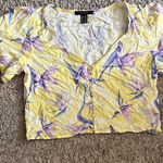 Forever 21 Floral Yellow Women's Top Photo 0