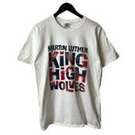 Vintage 90s Y2K Martin Luther High Wolves T Shirt White Large L Graphic Tee Photo 1