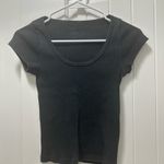 Brandy Melville  Black Crop Tshirt Ribbed  Photo 0