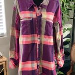 We The Free Free People  So Long Summer Plaid Button Up Flannel Top Photo 1