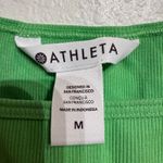 Athleta Green Signature Rib Square Neck Crop Tank Sz M Photo 5