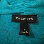 Talbots  Blue Open Front Cardigan Sweater Cotton Rayon Blend 3/4 Sleeve Small Photo 1