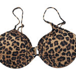 Good American Show Off Curve Bikini Top Underwire Leopard Print Brown 3 US L Photo 0
