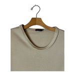 Atlein Shirt Women 4 Tan Beige Knit Sleeveless Asymmetric Neckline Tee Photo 3