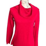 Chico's Red Cowl Neck Long Sleeve Lightweight Sweater 0 Small Minor Flaw Photo 0