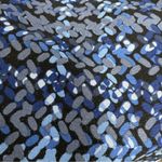 Donna Morgan Blue Patterned Knee Length Dress Photo 5