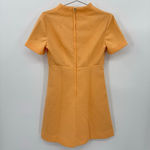 Vintage 60s Handmade Babydoll Dress Light Orange Textured A Line Mod Secretary Photo 1