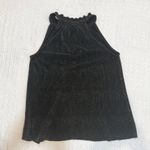 Rachel Roy small metallic shimmer pleated sleeveless keyhole top TS Black Photo 9