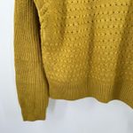 DKNY Sweater Size Extra Small Cold Shoulder Buckle Belt Chartreuse Knit Fall Photo 10
