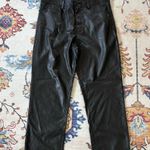 Kensie Kenzie Jeans Black High Waisted Straight Leg Leather Pants Size 12 W31 Photo 0