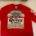 Queen of Sparkles “queen of beers” sweatshirt Red Size M Photo 0