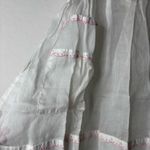 Handmade VINTAGE SHEER WHITE COTTON APRON~POCKET~PINK EYELET  TRIM~MARGE OF HOLLYWOOD Photo 4