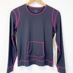 Athleta  Long Sleeve Gray Kangaroo Pocket Top Size S Photo 0