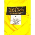 Bob Mackie Wearable Art Yellow Embroidered Shirt Vintage Button Down Retro Chic Size M Photo 5