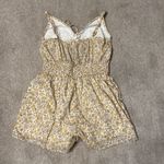 American Eagle  Yellow Floral Cut Out Romper Size S Photo 3