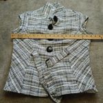 Ny Collection  Size Large L 60's 50's Style Black White Sleeveless Sweater Top Photo 3