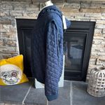 Quilted Navy Women's Hoodie Blue Size L Photo 4