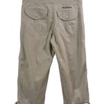 Disney Walt World Mickey Mouse Embroidered Khaki Cropped Ankle Pants Size Small Photo 1