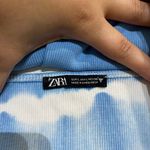 ZARA  Blue Tie Dye Crop Top Sz L Photo 5