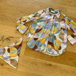 L'Academie  Aubrey Blouse and Bandana in Artist Palette Multi Color Photo 0