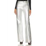 CINQ A SEPT Foiled Francine Pant in Silver Wide Leg Size 10 Photo 1