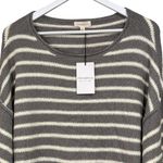 Prómesa Promesa Gray Soft White Striped Oversized Sweater Size Small NWT Womens Photo 1