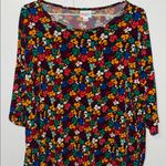 LuLaRoe Irma Tunic Top Mod Retro Floral Women’s Medium M Photo 4