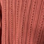 J.Crew Point Sur Boxy Pointelle Cable Knit Pullover Sweater Drop Shoulder Mauve Photo 4