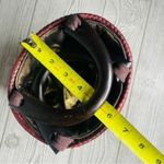 Vintage Straw woven reed basket purse with toggle closure purse bag tropcial Red Photo 8