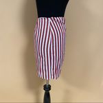 Wild Honey Red White Candy Striped Wrap Mini Skirt Beach Cover Up Size M Photo 5
