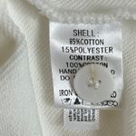 Fantastic Fawn  Lace Eyelet Button Shirt White Women Size L Boho Western Puffy Photo 3