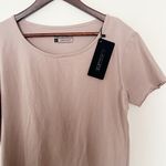 Alphalete Lifestyle Fit Short Sleeve Shirt Size Small NEW Mauve Beige Color Photo 2
