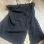 Maeve x Anthropologie Asymmetrical Zipper Tube Top Black/Noir Size S Black Photo 4